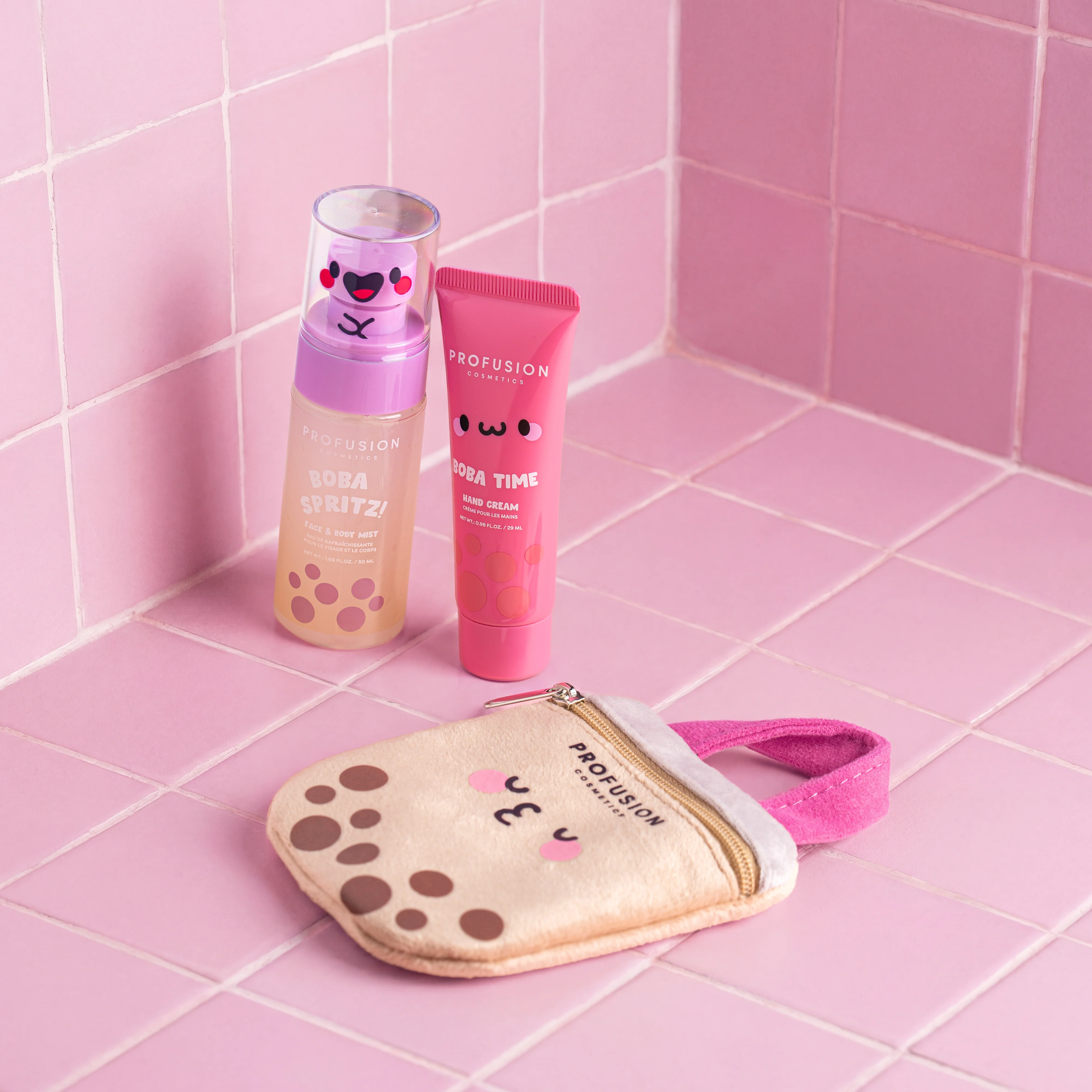 Let's Get Some Boba Body Spritz, Hand Lotion, and Reusable Pouch Set - Image 3