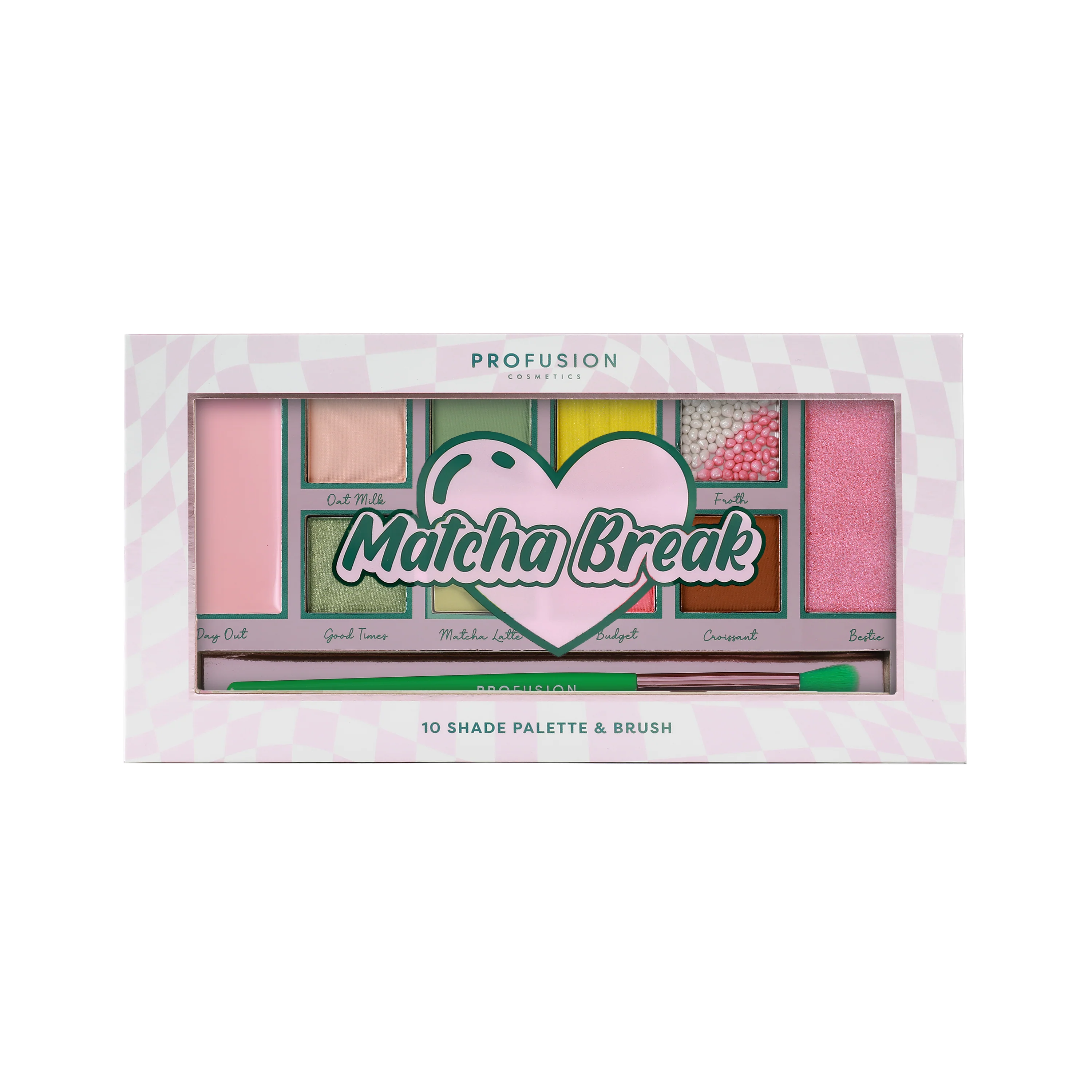 Matcha Break 10 Shade Palette & Brush - Image 3