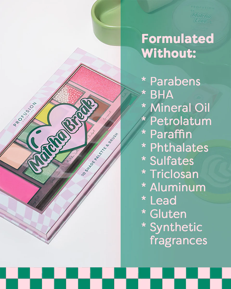 Matcha Break 10 Shade Palette & Brush - Image 4